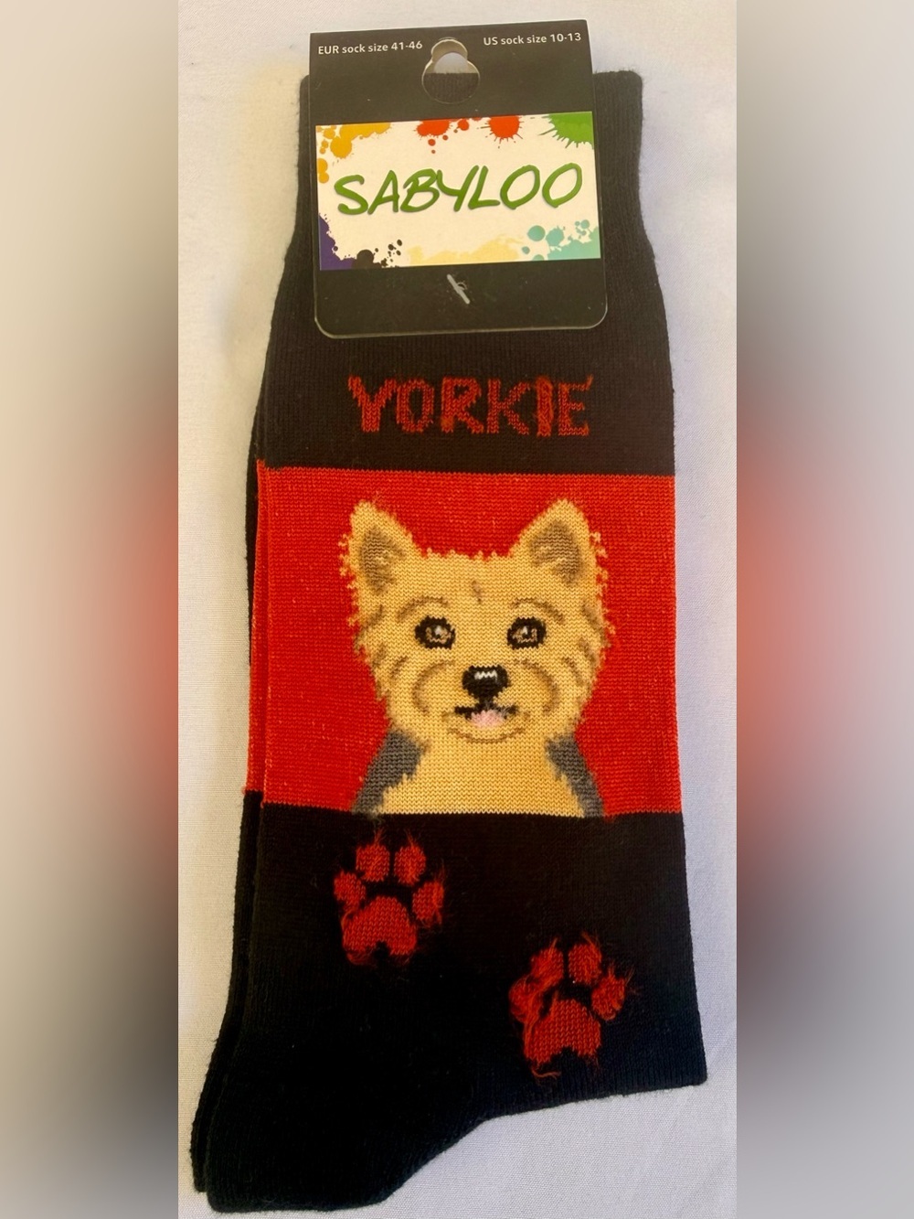 Yorkie Dog Graphic Socks